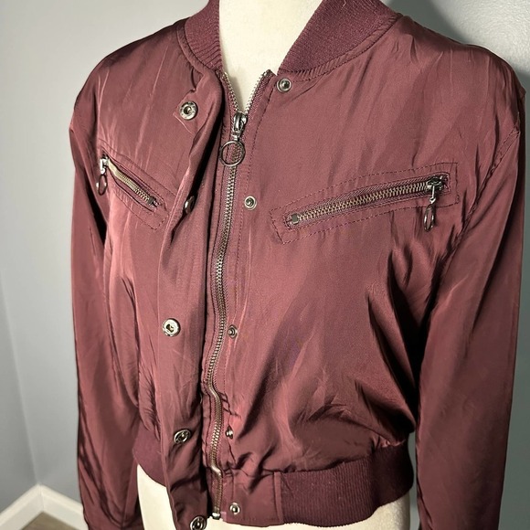 CHARLOTTE Russe Bomber Jacket Size Large - Picture 5 of 7
